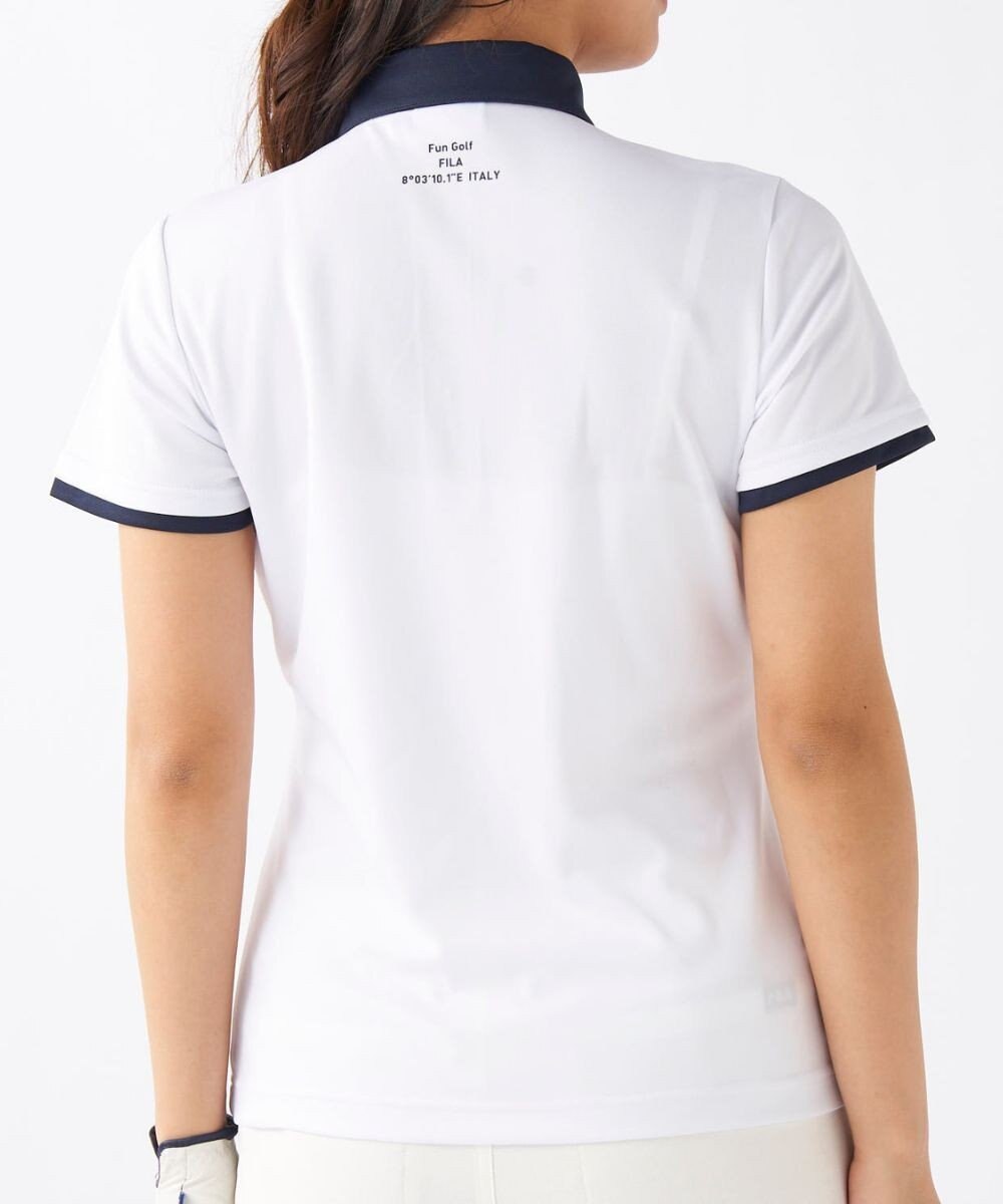 FILA GOLF／marie claire 【FILA GOLF】アクセントカラー半袖ポロシャツ 