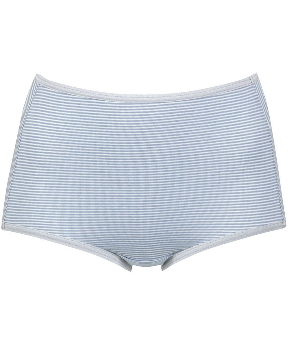 Wing ショーツ 綿混(身生地部) ここちよいフィット感 ムレにくい(身生地部) 【デイリーフィット 綿混ボーダー】 はきこみ丈ふかめ EC3650 ウイング／ワコール 