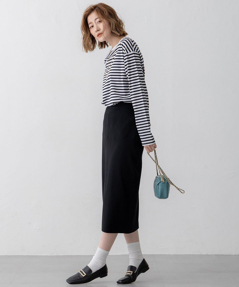 23区 【大好評素材/洗える】コットンベアジャージー ロング Tシャツ 