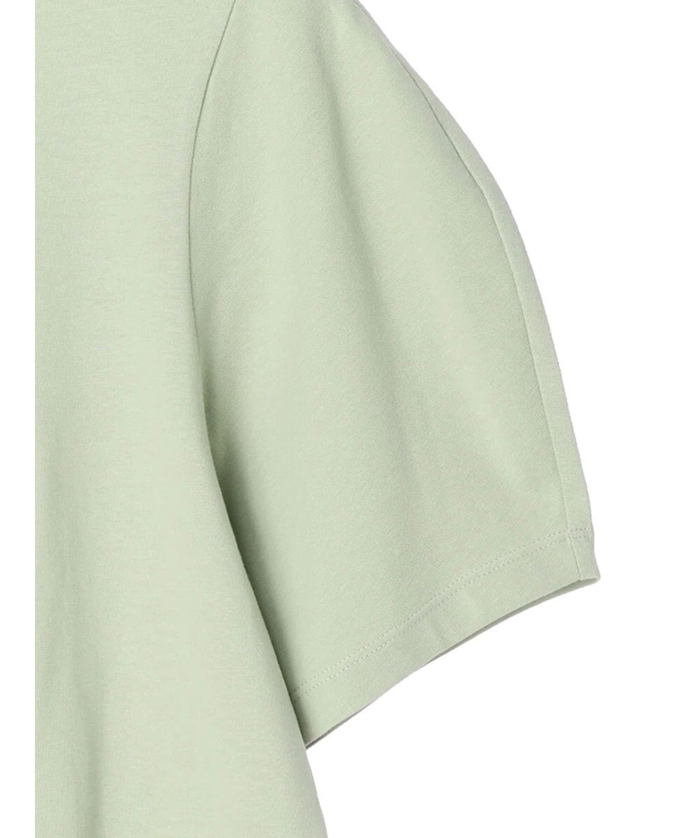 earth music&ecology フォルムスリーブ刺繍ロゴＴＥＥ 