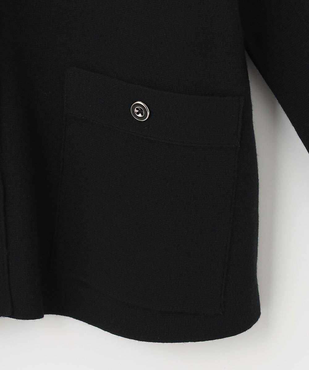 自由区 L ミラノリブ ニット ノーカラージャケット 