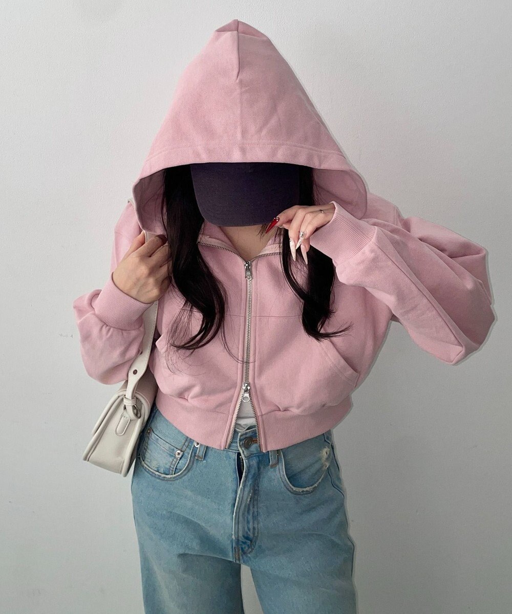 WEGO ショートZIPパーカー 