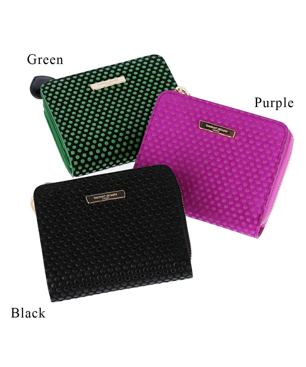 tsumori chisato CARRY つぶつぶドットプリント 2つ折り財布 ミニ財布 