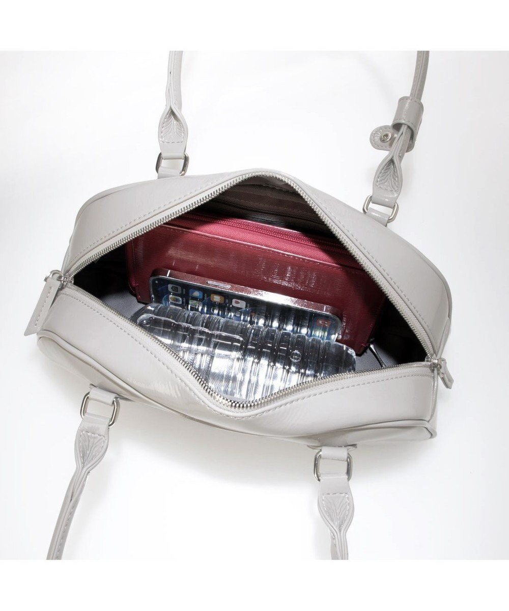 UNBILLION カシュカシュ cachecache / 横長エナメルボストン 