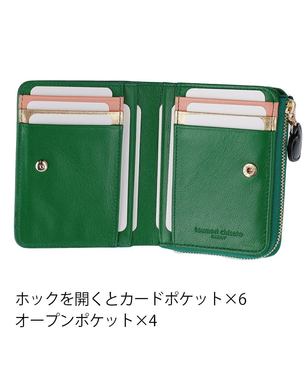 tsumori chisato CARRY つぶつぶドットプリント 2つ折り財布 ミニ財布 