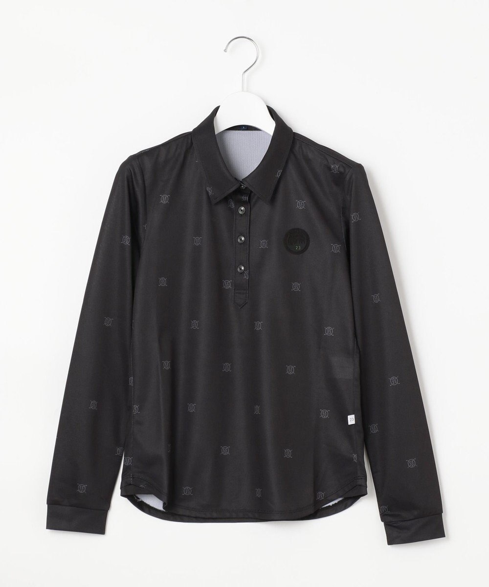 23区GOLF 【WOMEN】ワッペンプリント鹿の子シャツ 