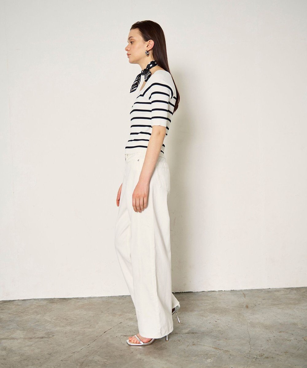 GRACE CONTINENTAL ハーフスリーブニットトップ 