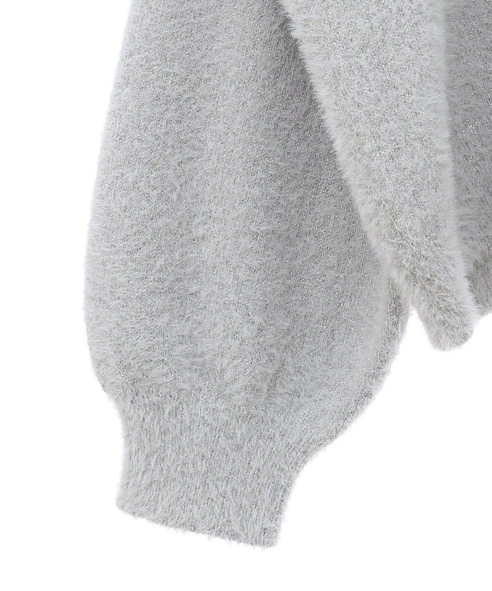 earth music&ecology ミニラメシャギーカーディガン 