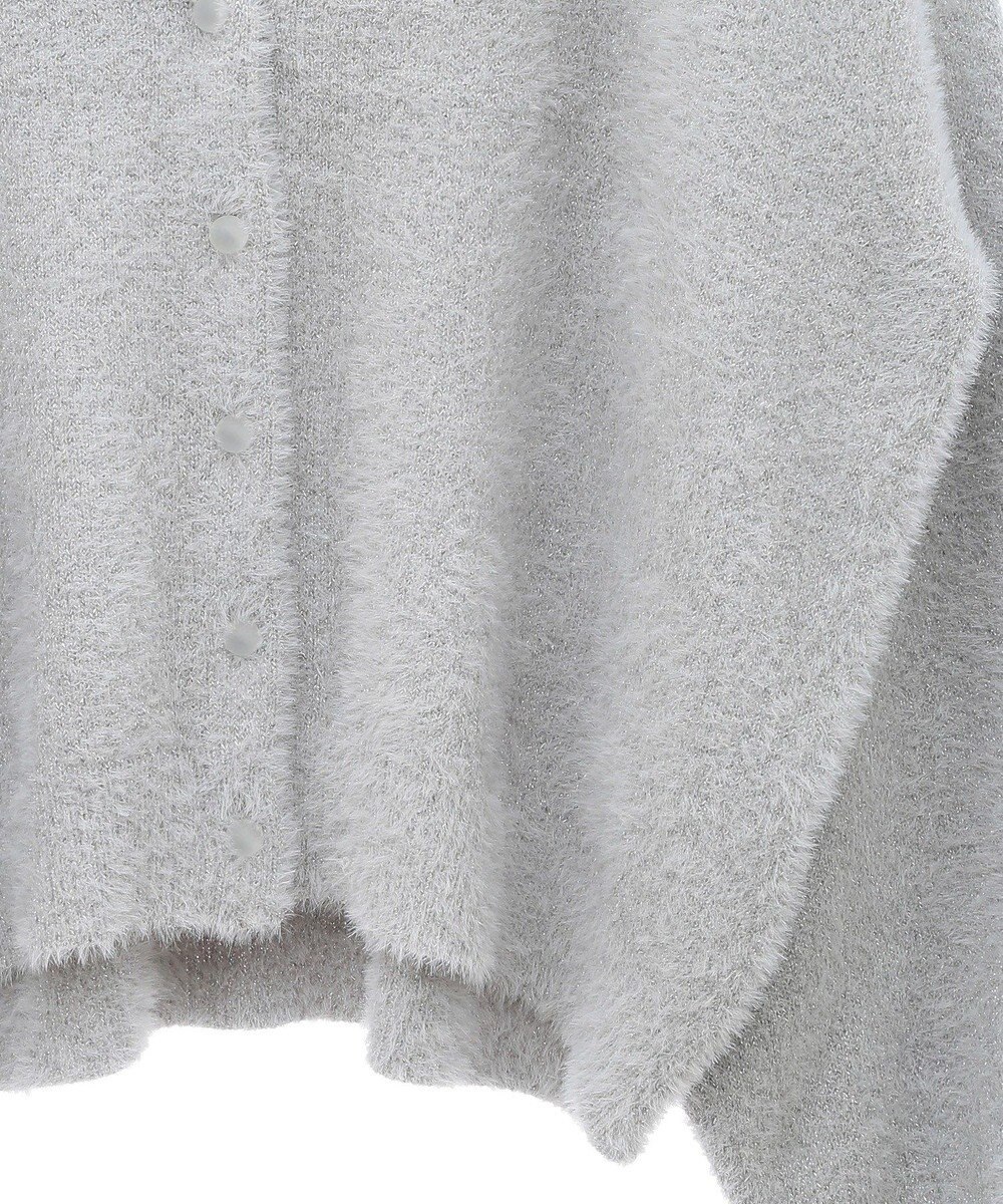 earth music&ecology ミニラメシャギーカーディガン 