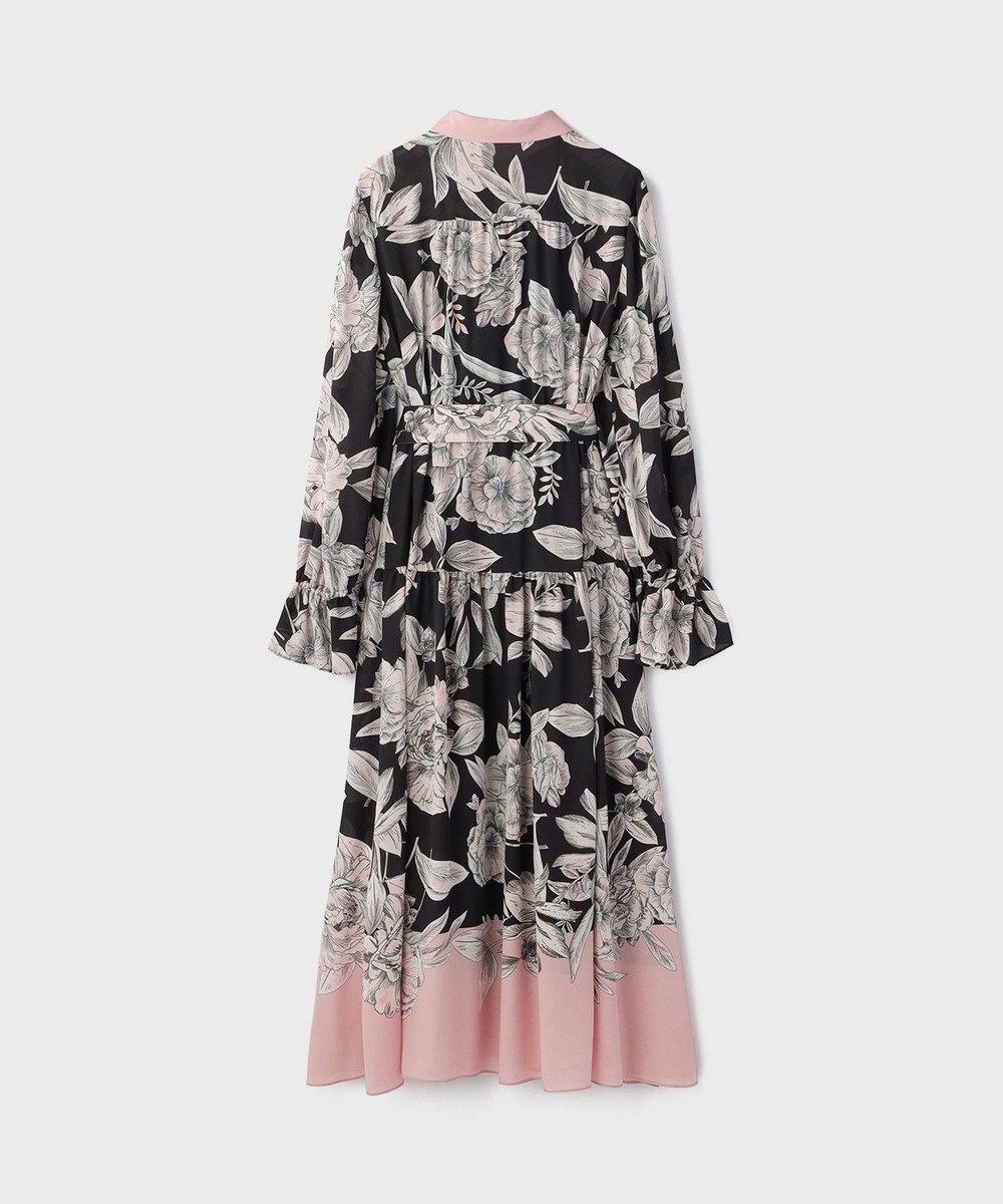 GRACE CONTINENTAL ボタニカルドレープワンピース 