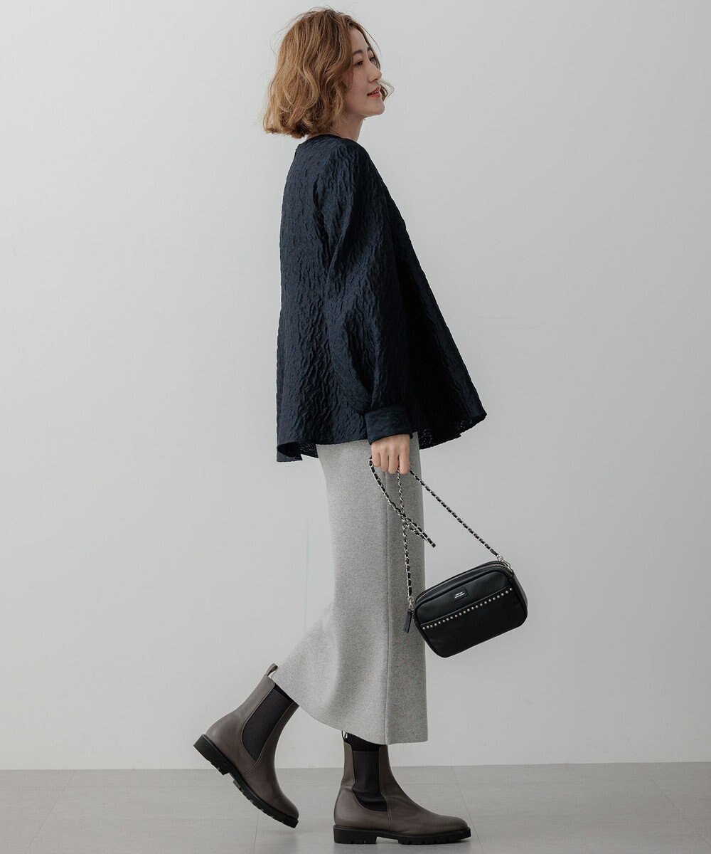 23区 【洗える】カシミヤブレンド Iライン ニットスカート 