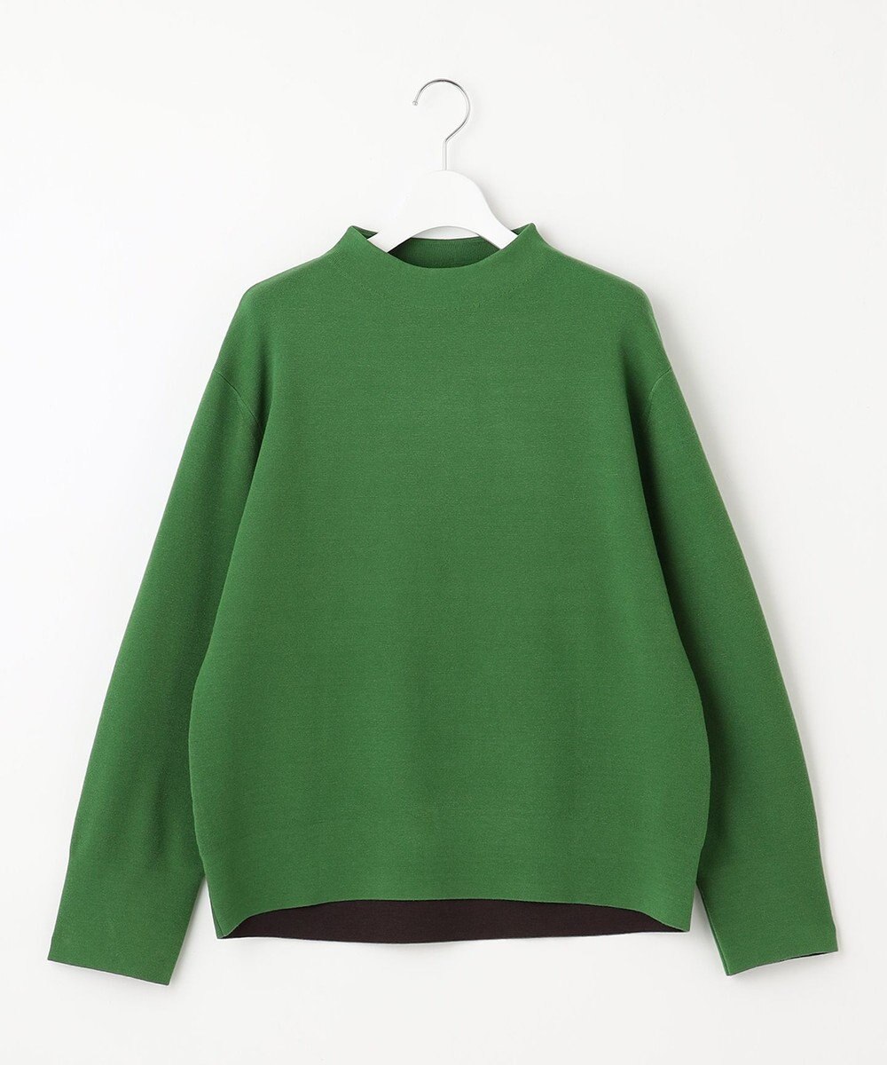 自由区 【WEB限定カラーあり】【セットアップ対応・洗える】レーヨンストレッチモックネック ニット 