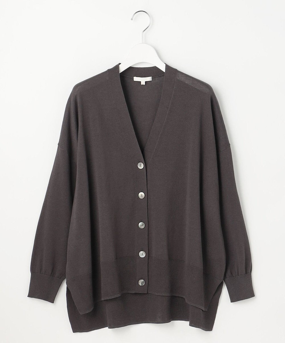 自由区 ドライシアーファインゲージ カーディガン 