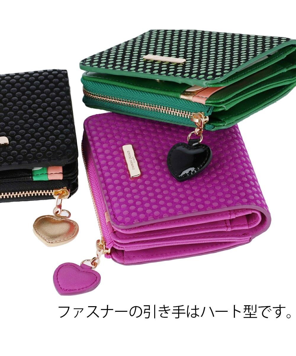 tsumori chisato CARRY つぶつぶドットプリント 2つ折り財布 ミニ財布 