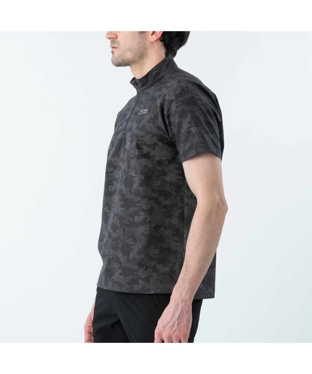 ZERO HALLIBURTON クールドッツ カモ柄モックネックTシャツ ZHG-M6S6b 85192 