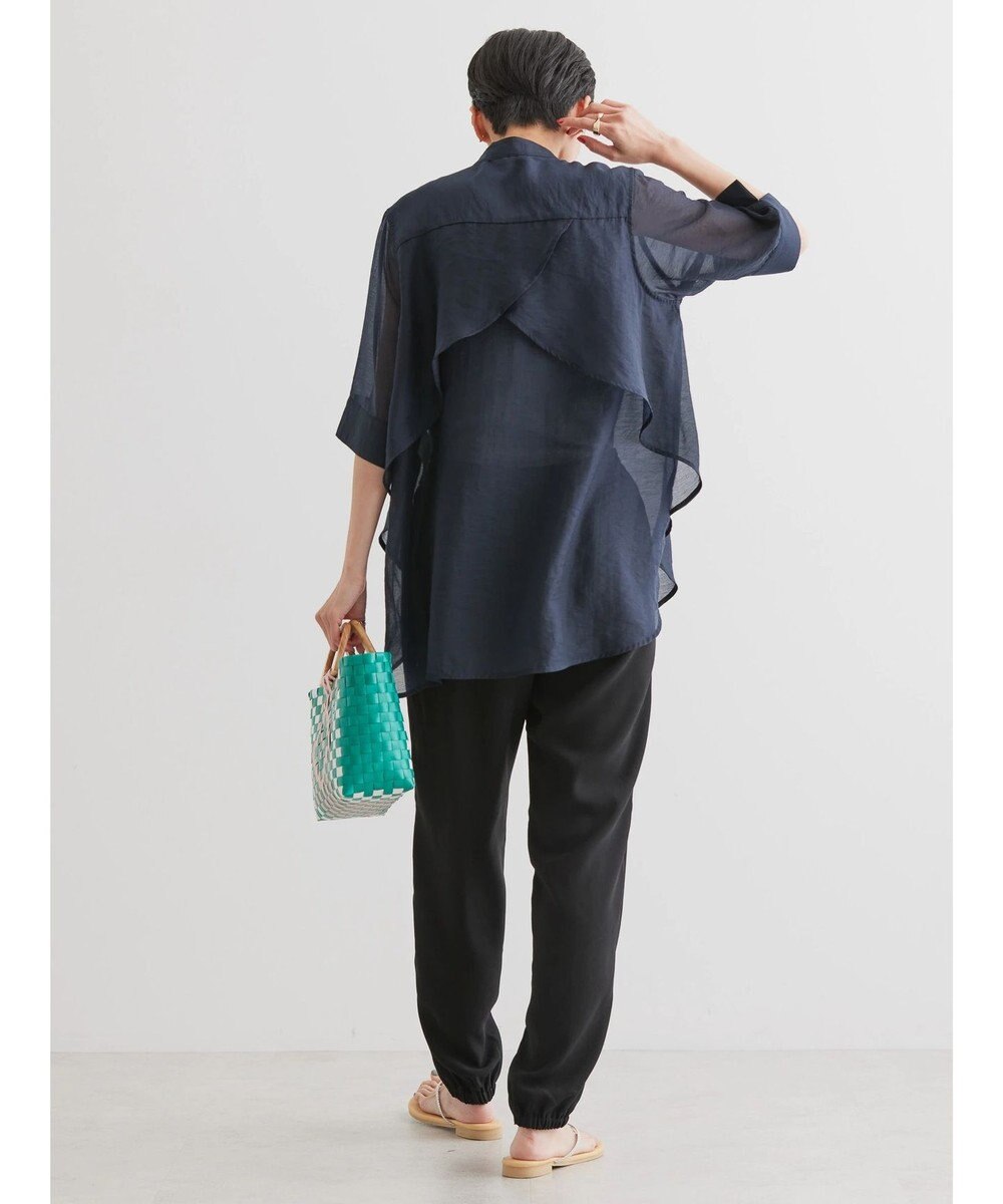 AMERICAN HOLIC シアーバックフレアＷポケットシャツチュニック 