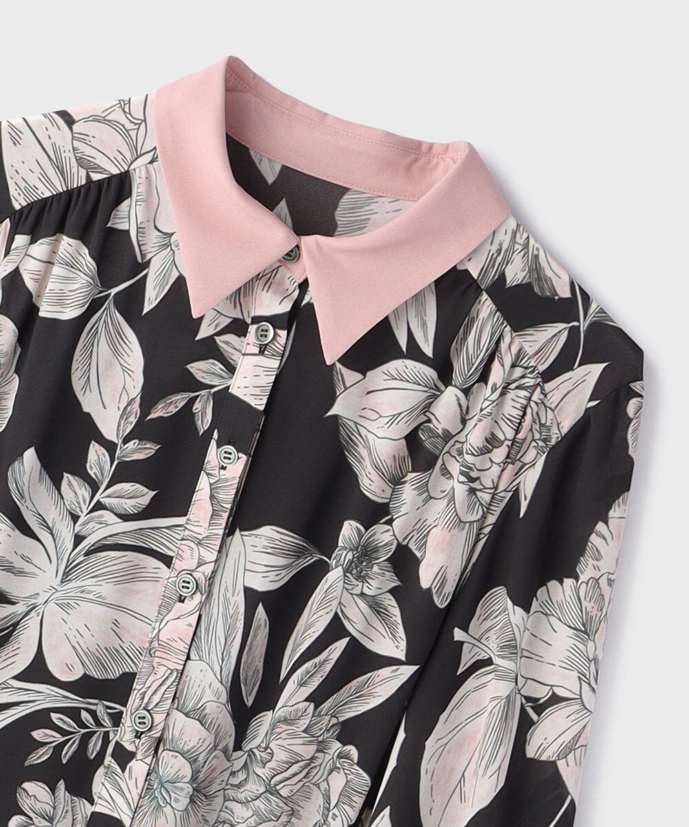 GRACE CONTINENTAL ボタニカルドレープワンピース 