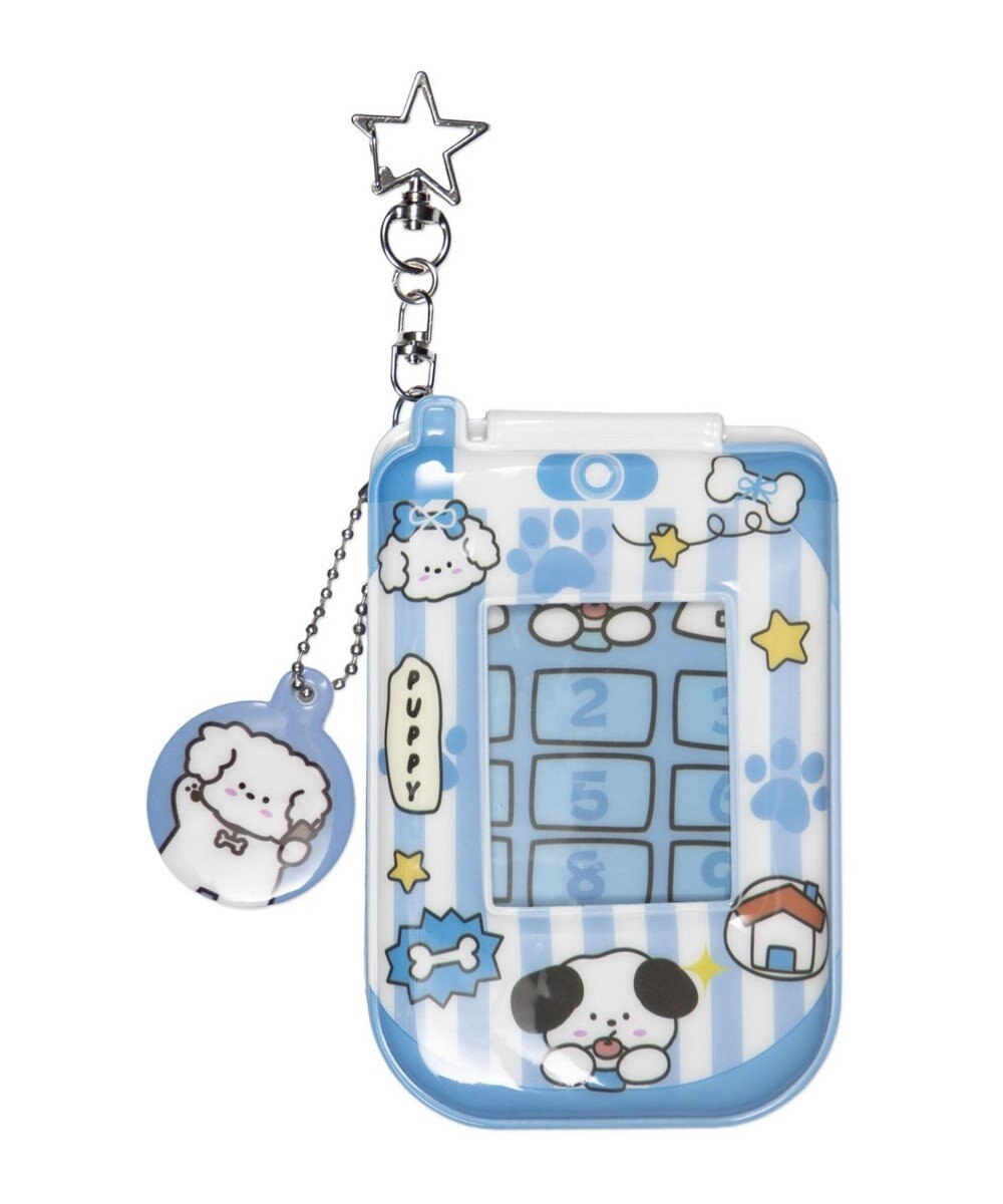 WEGO 【痛バ＆推し活グッズ】チャーム付きゆるアニマルガラケーカードホルダーキーホルダー 