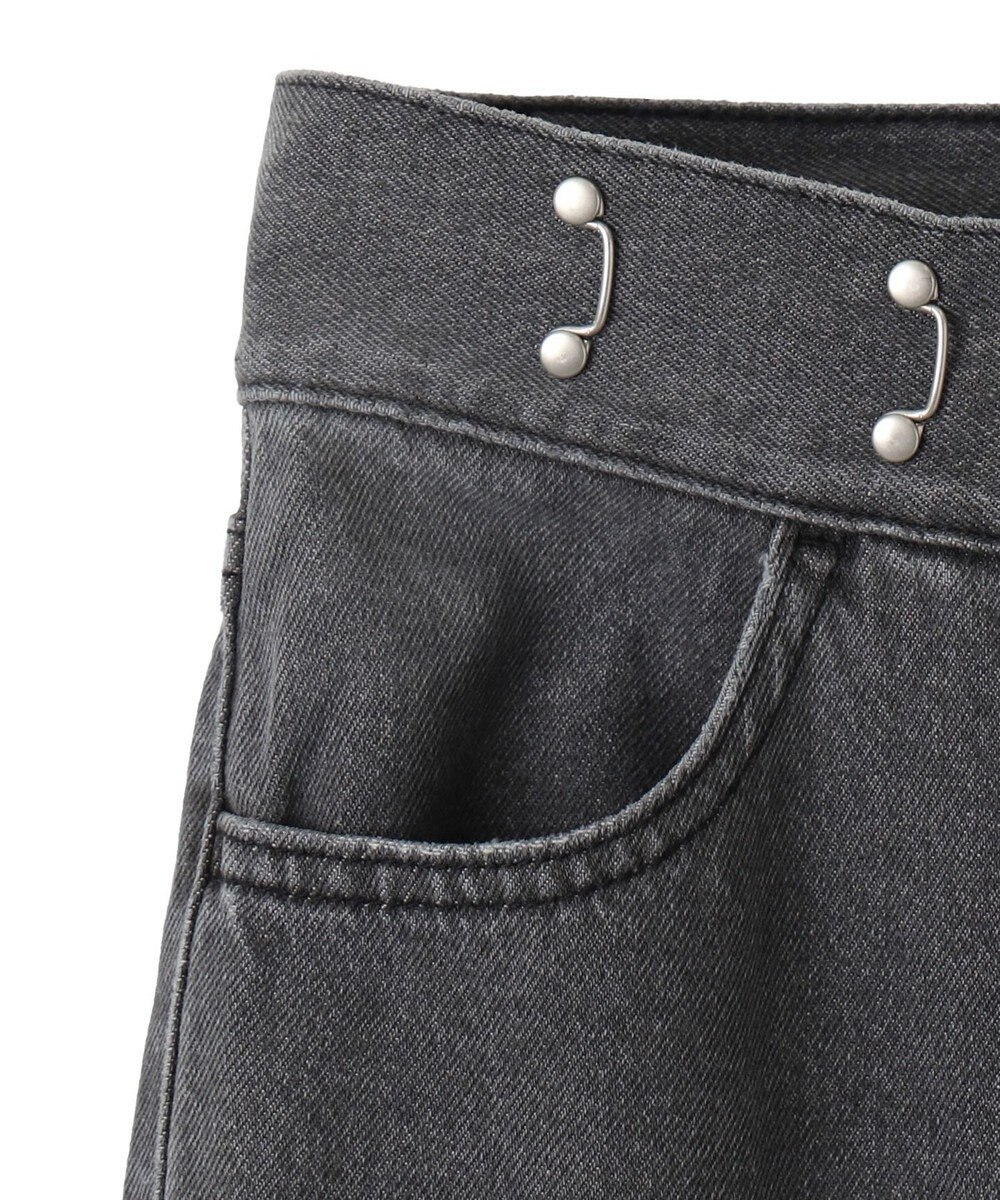 WEGO 【ウエスト調整付き】ウエストフックデニムワイドパンツ 