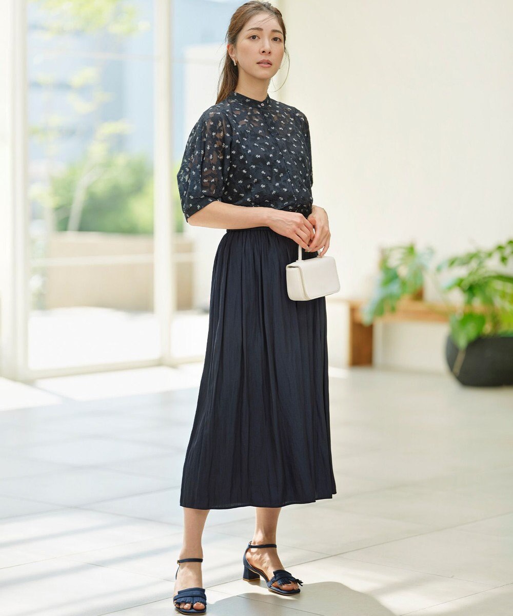 組曲 【秋のNEWカラー追加】ギャザーライトデシン パンツ 