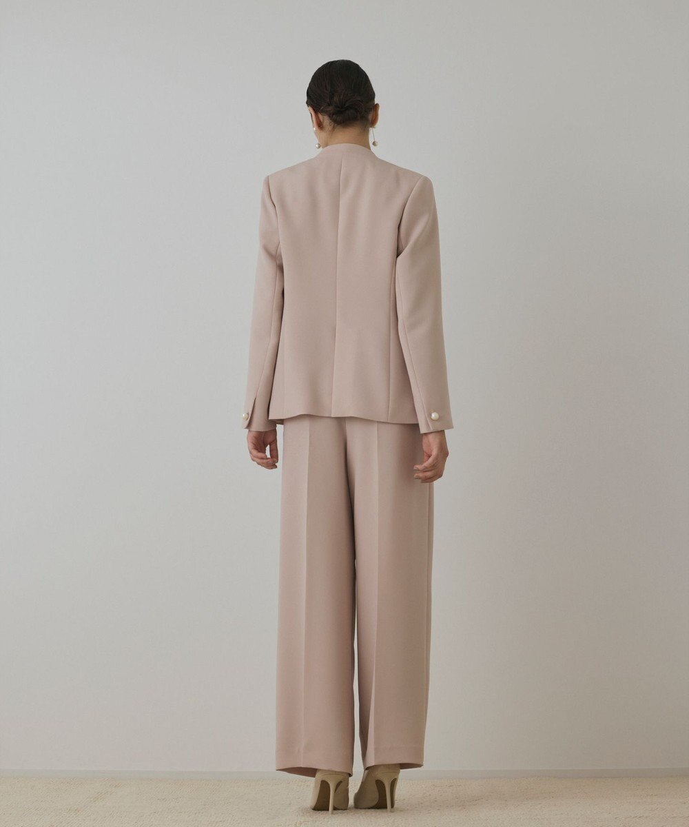 GRACE CONTINENTAL パールボタンノーカラージャケット 