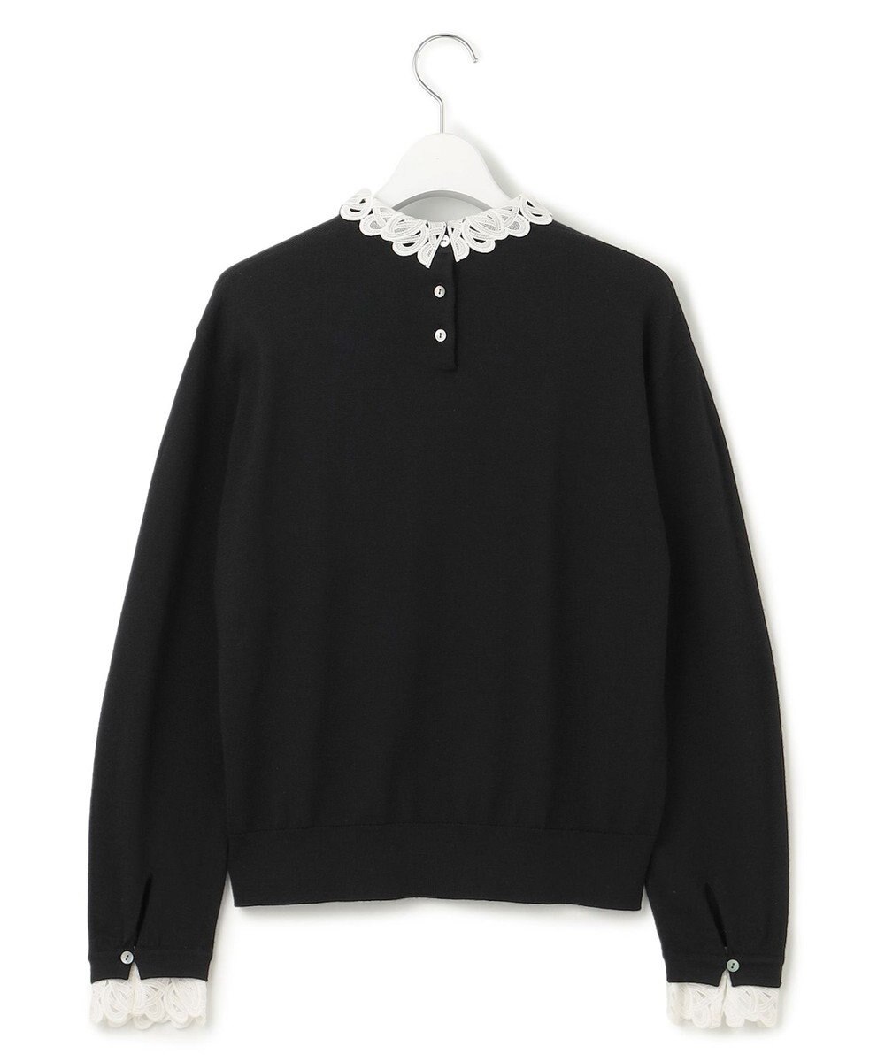 23区 L 【洗える】エンブロイダリーニット 