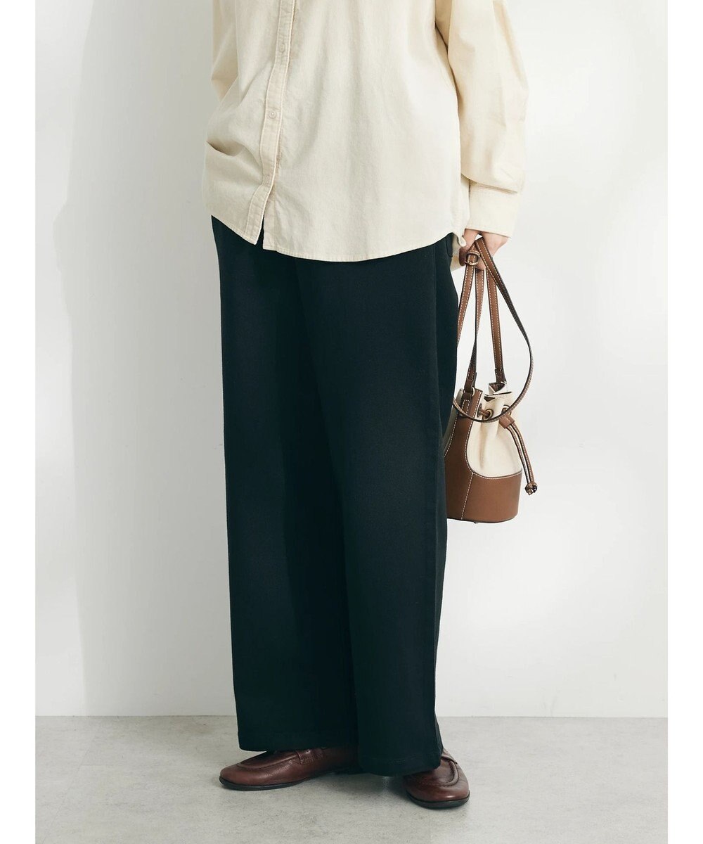 CRAFT STANDARD BOUTIQUE 裏起毛ツイルワイドパンツ 