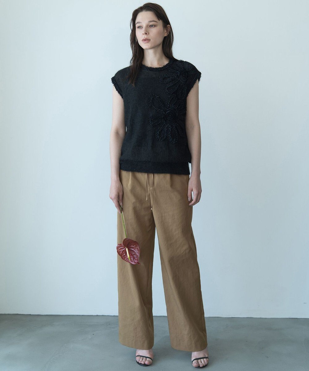 自由区 【カトリエムブーケ】Pantalon large ワイドストレートパンツ 