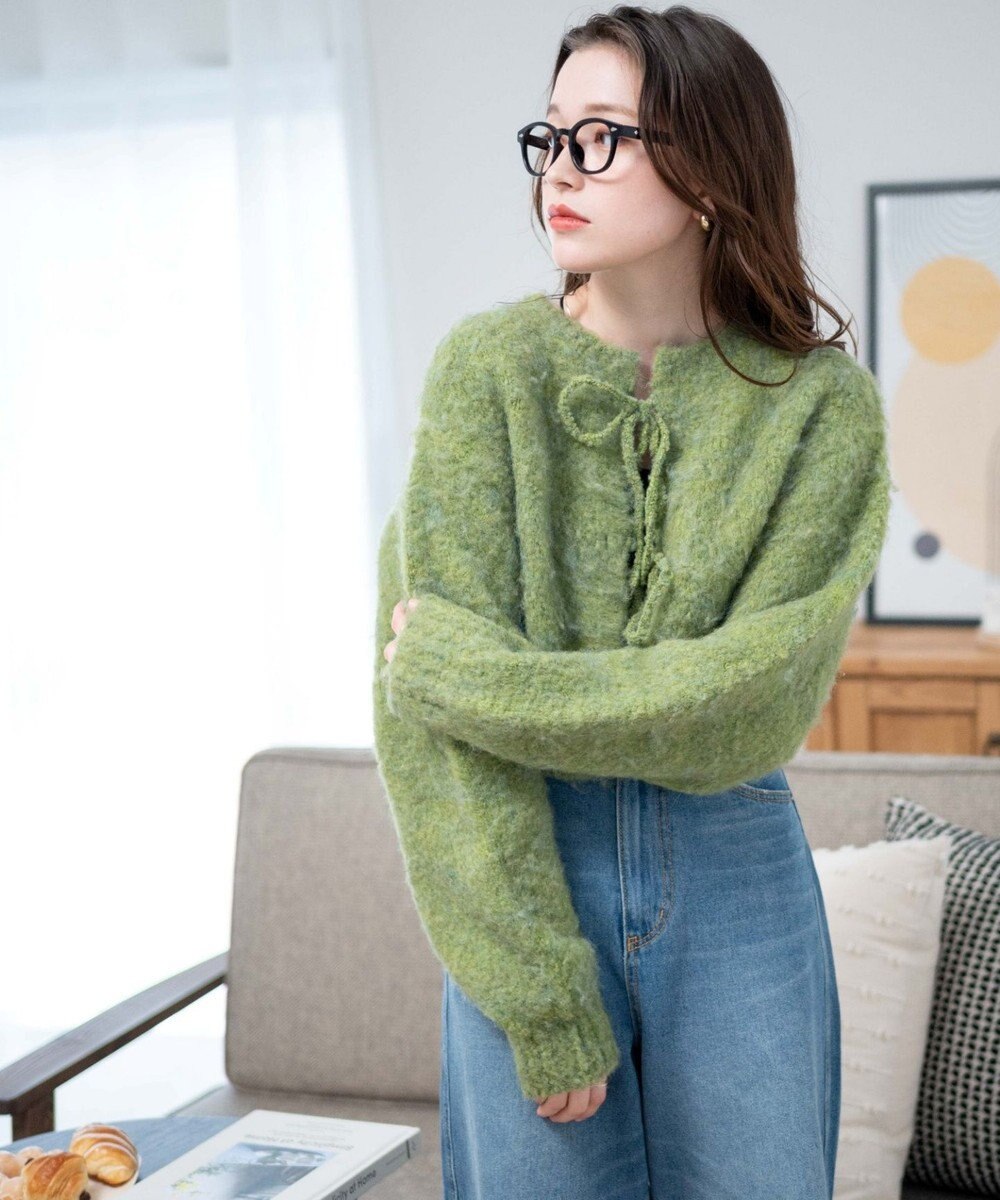 WEGO 2WAYブークレリボンカーデ 