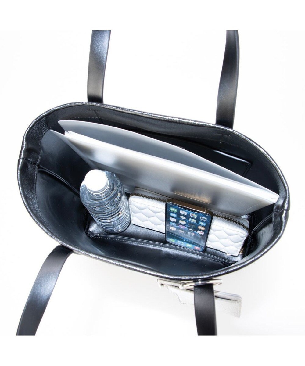 UNBILLION VERYコラボ カシュカシュ cachecache / カードケース付きメタリックトートバッグ 