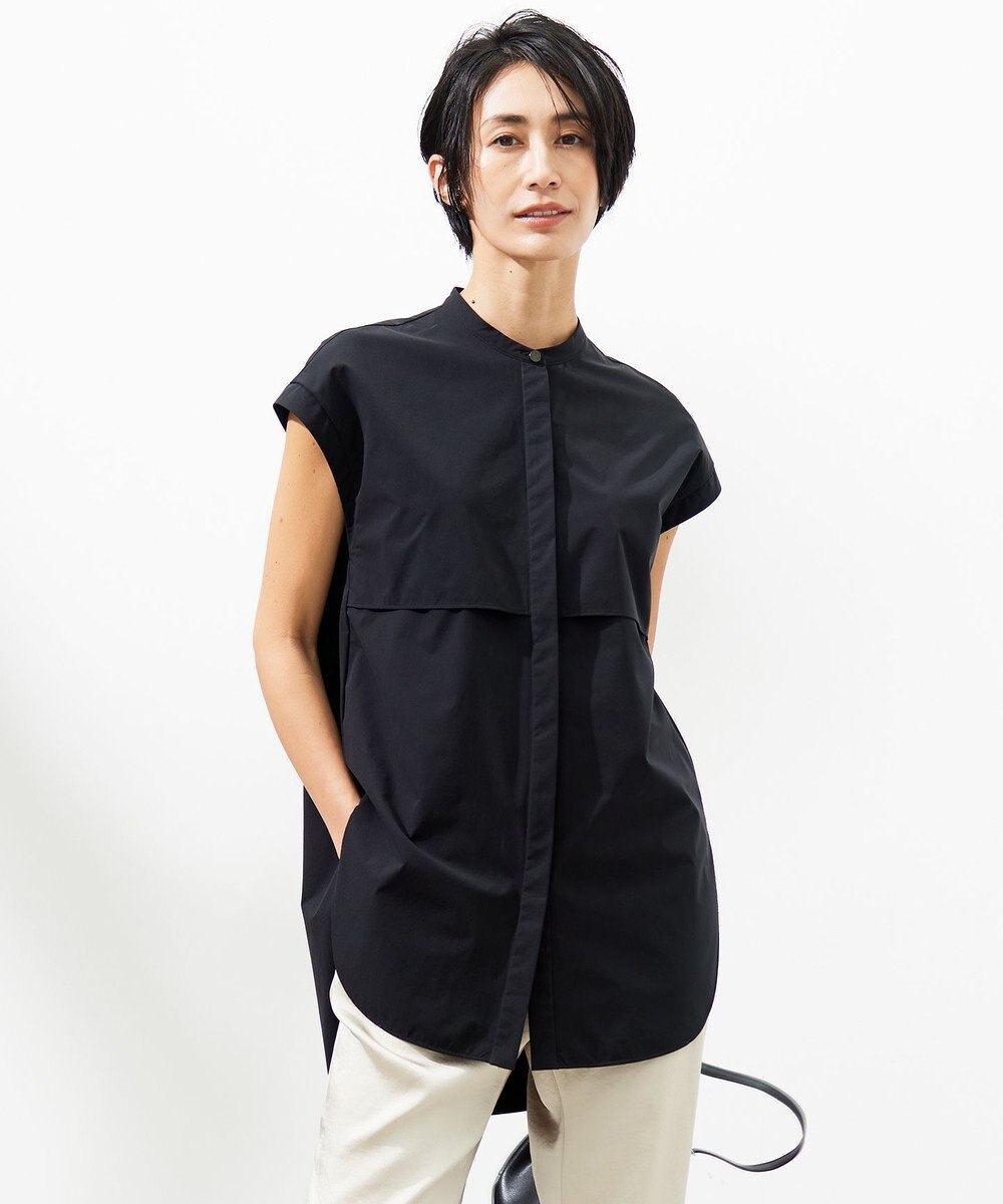 ICB L 【接触冷感・UVカット・撥水・洗える】 プルーフ4WAYタフタ ブラウス 