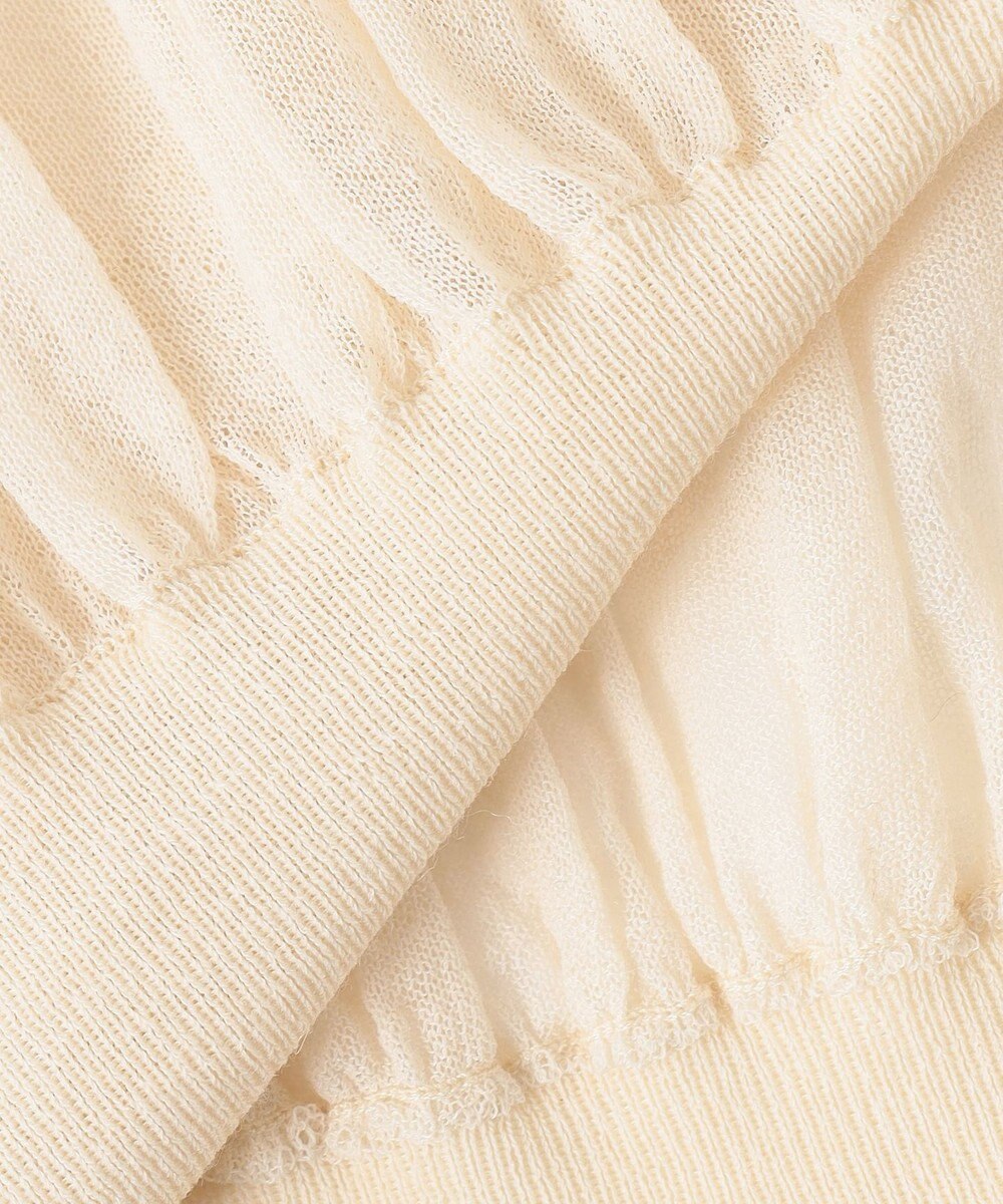 23区 【洗える】シアーギャザー ハイネック ニット 