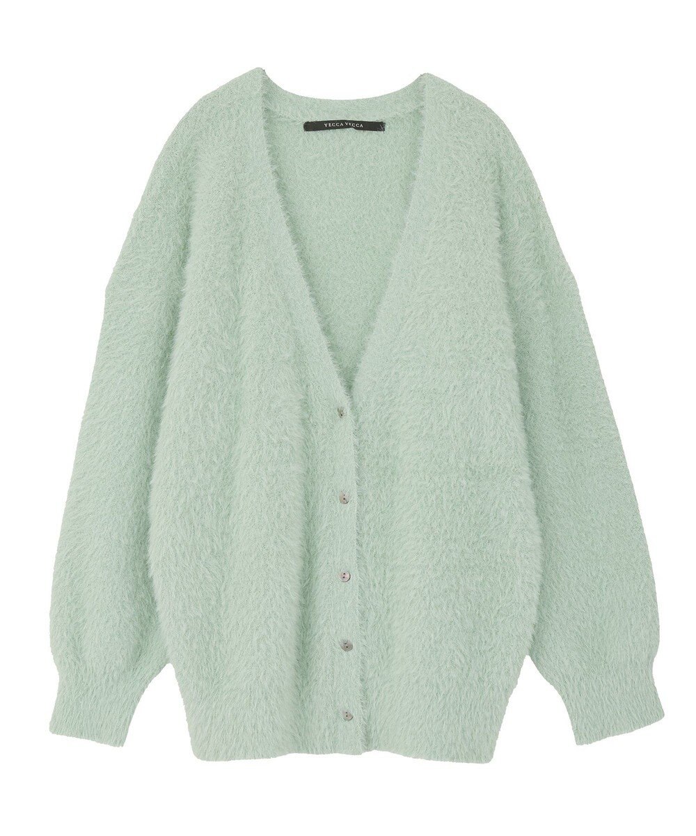 YECCA VECCA ラメシャギーカーディガン 
