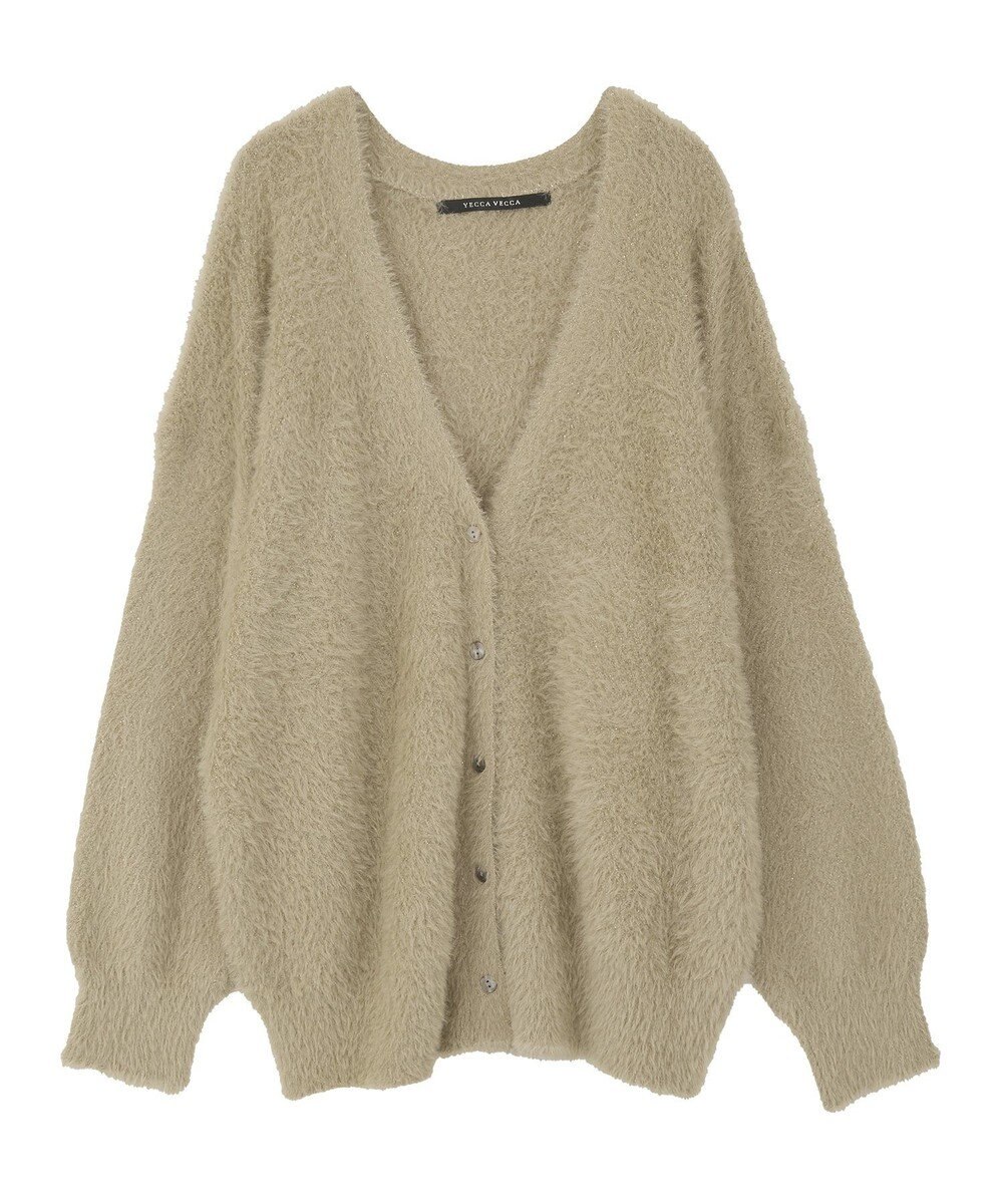 YECCA VECCA ラメシャギーカーディガン 