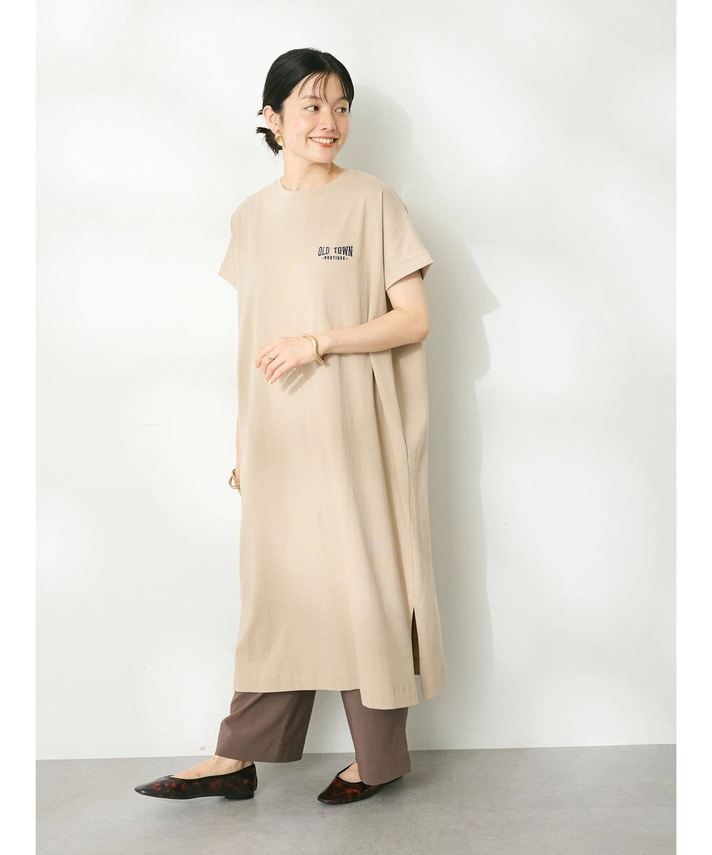 CRAFT STANDARD BOUTIQUE ヴィンテージ風天竺ワンポイントワンピース 