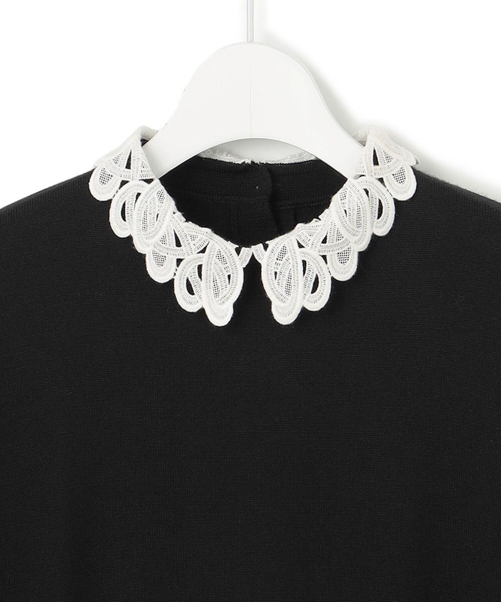 23区 L 【洗える】エンブロイダリーニット 