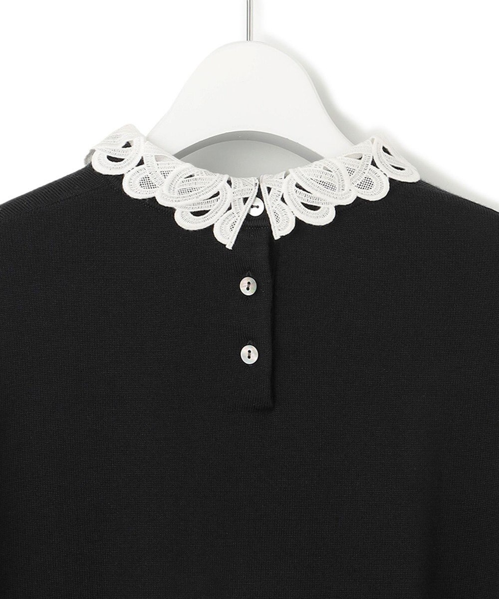 23区 L 【洗える】エンブロイダリーニット 