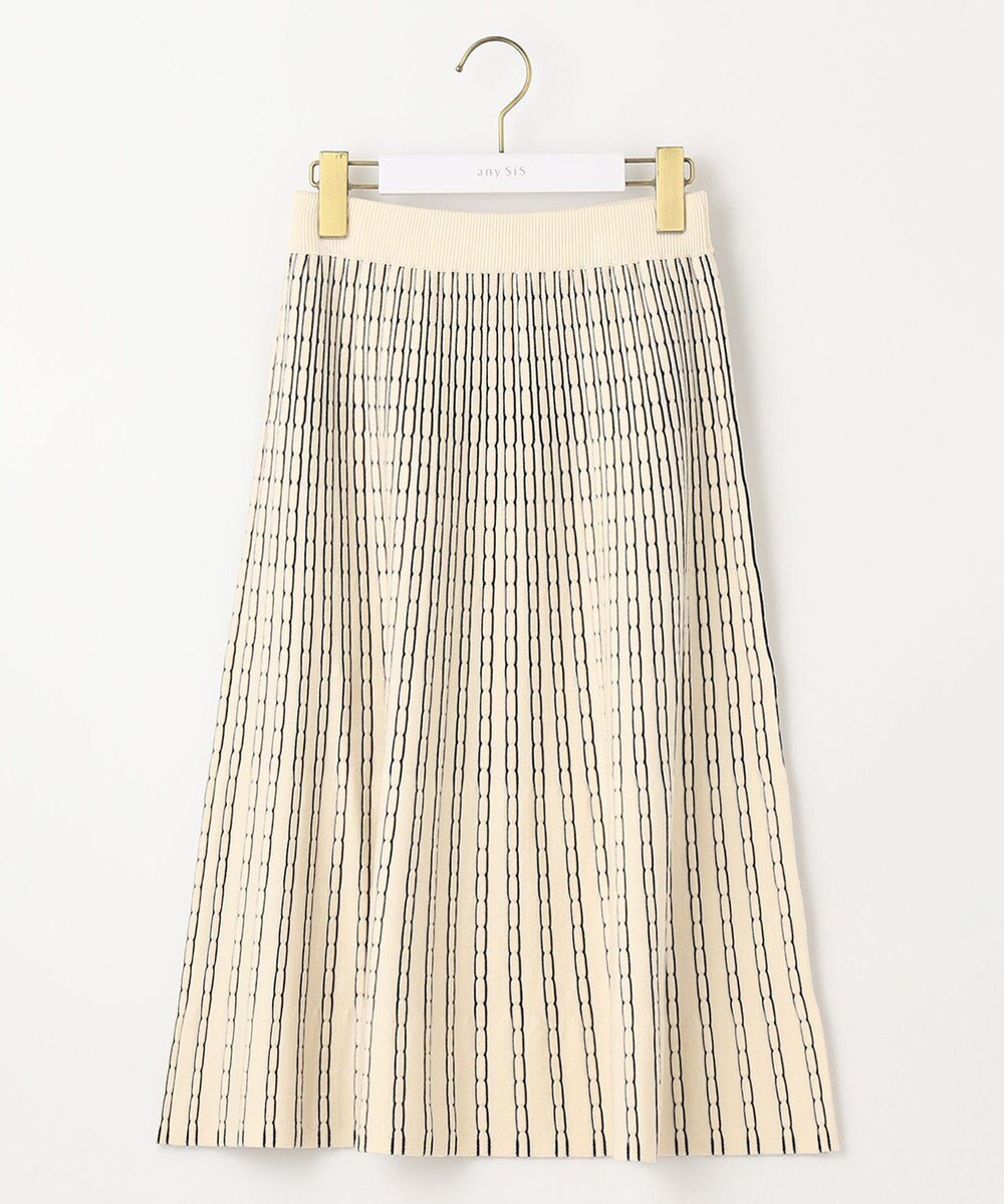 ANY SIS S 【低身長企画】バイカラーニットセットアップ 