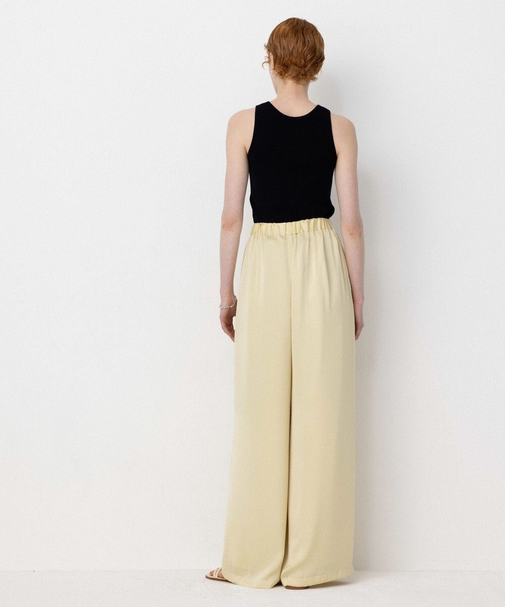 NAVE 【Nave・洗える/ウエストゴム】ヴィンテージサテン ワイドパンツ 
