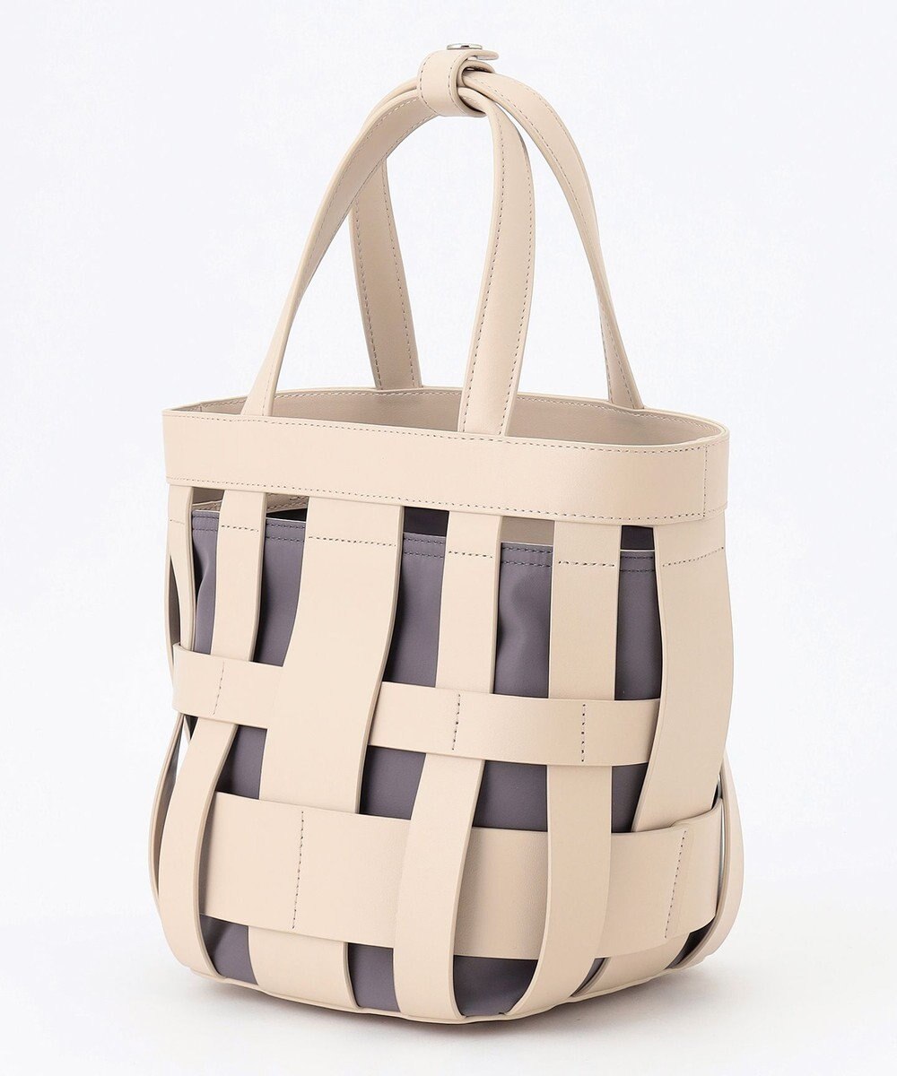 Y'SACCS 【リサイクルレザー】メッシュかごバッグ　small 