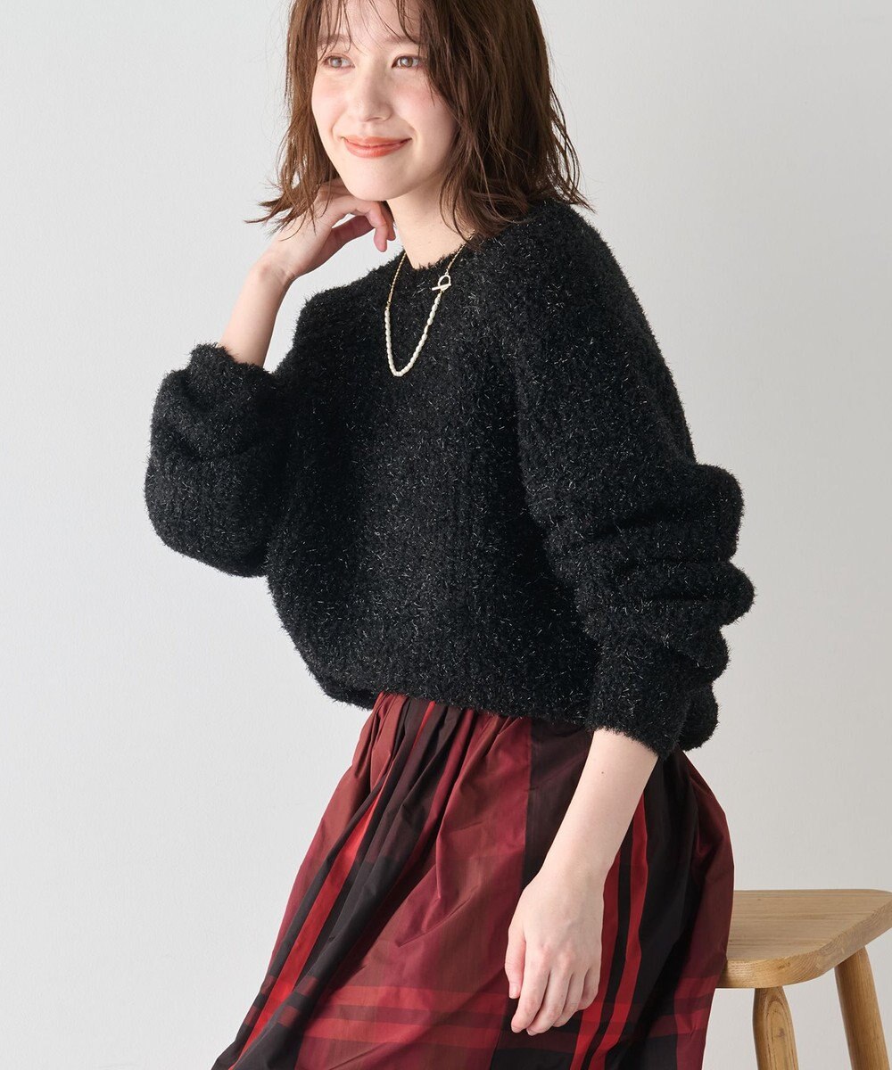 ANY カーリーファンシーニット 