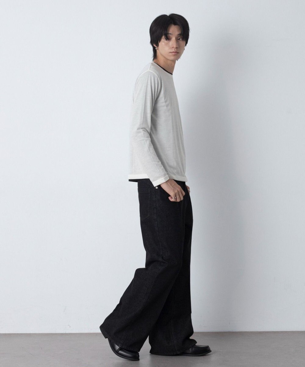 WEGO フレアデニムスラックス 