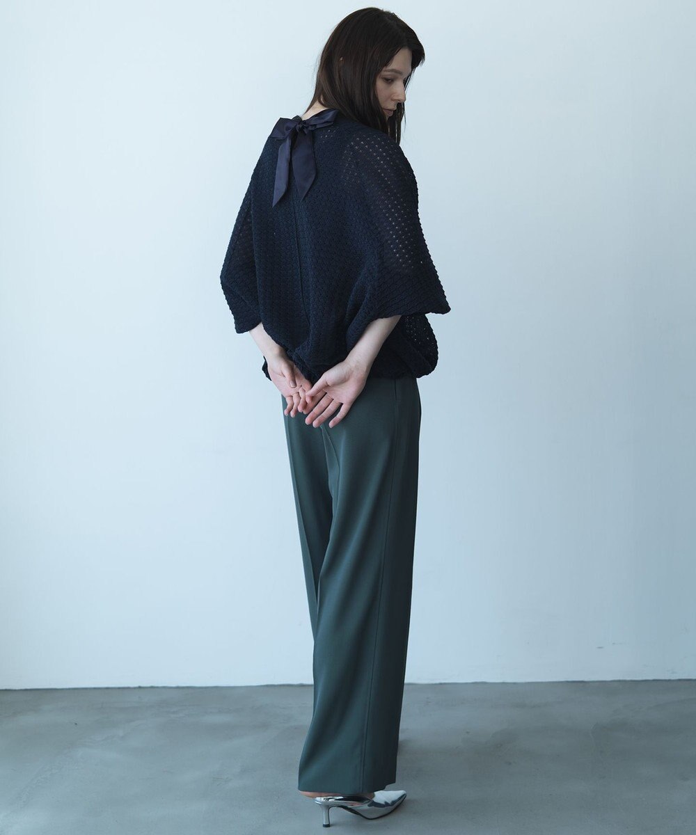 自由区 【カトリエムブーケ】Texture formeバックリボンディテールプルオーバー 