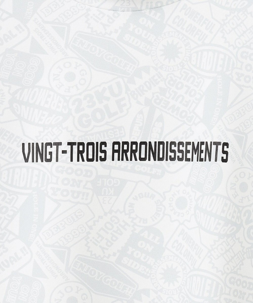 23区GOLF 【MEN】【吸水速乾・UVケア】ステッカープリント モックネックシャツ 