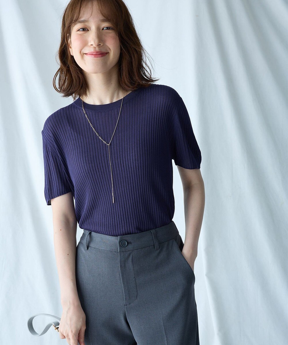 ANY 【2SET】ニットツインセット（半袖ニット＋Vネックカーデ） 