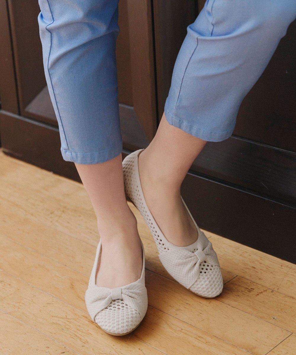 Tiaclasse 【小倉優子さん着用】リボンニットフラットパンプス 