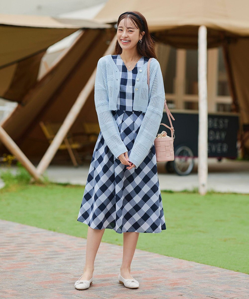 Tiaclasse 【小倉優子さん着用】リボンニットフラットパンプス 