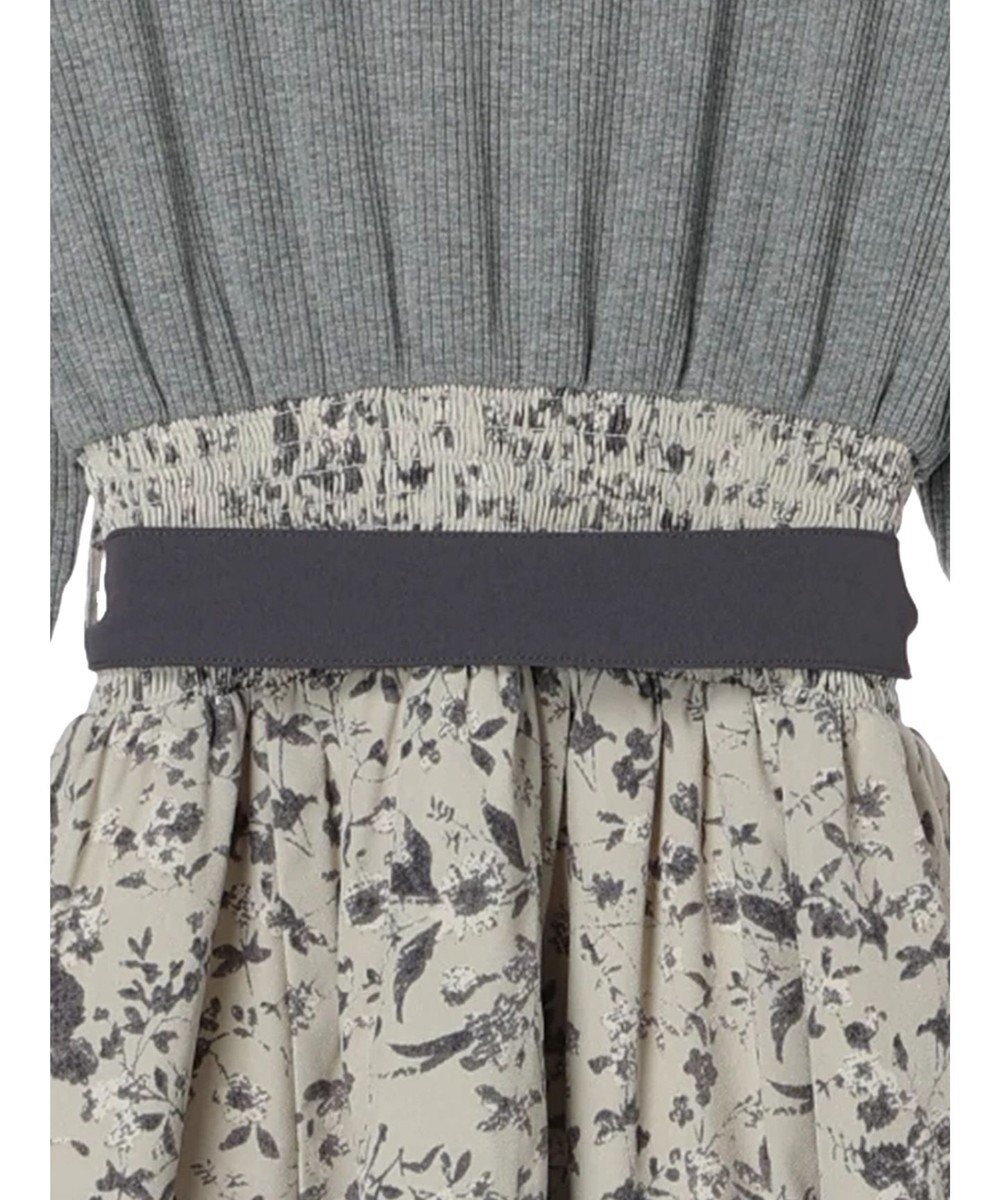 Green Parks ・ＥＬＥＮＣＡＲＥ　ＤＵＥ　リブ×フラワーキリカエワンピ 