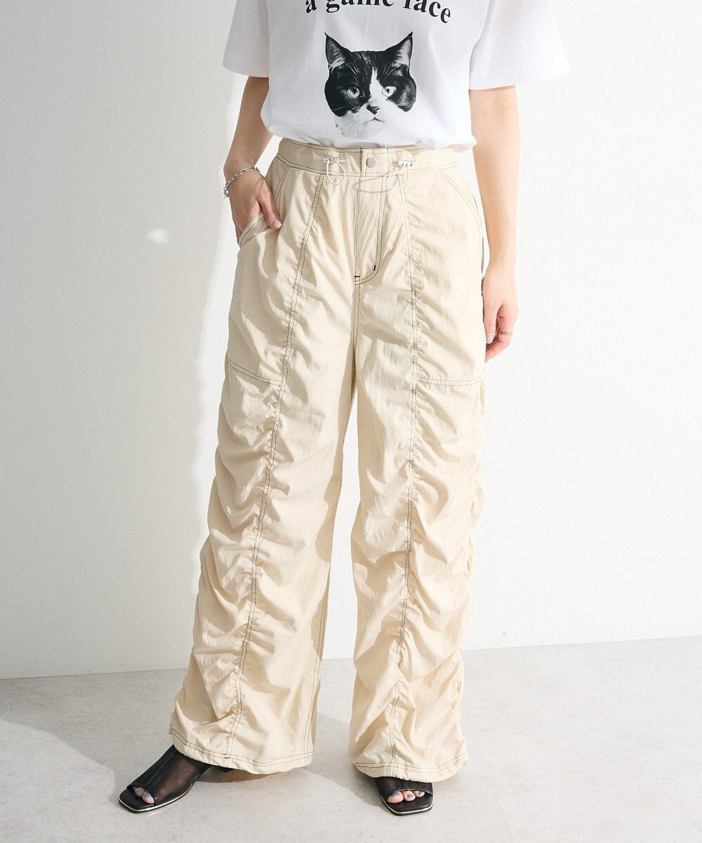 Green Parks ・ＳＵＧＡＲ　ＳＰＯＯＮ　配色ｓｔギャザーパンツ 