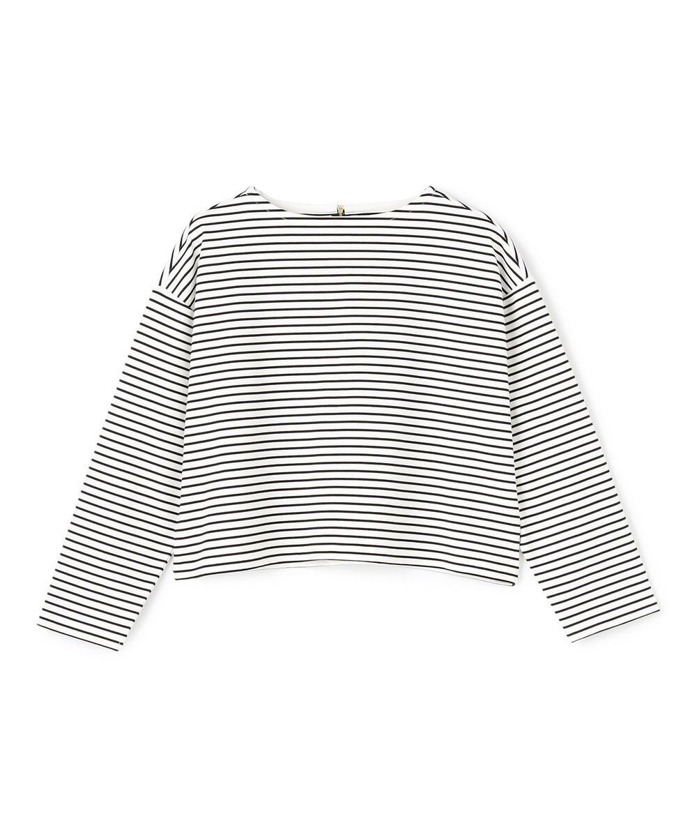 UNFILO ドライタッチリブ バックZIP ボーダートップス 